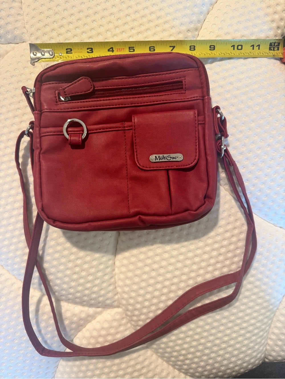 MultiSac Red Crossbody Bag – Compact Everyday Shoulder Bag